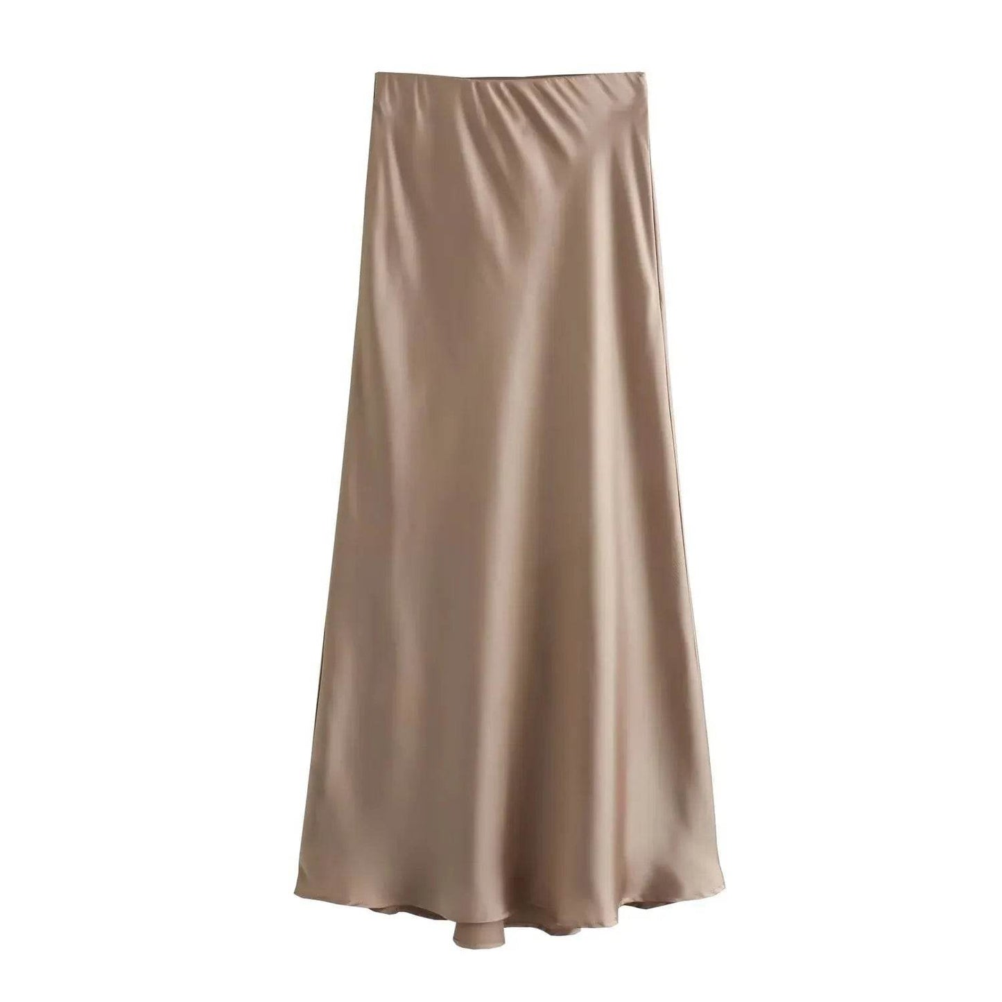 Ladies' Satin Midi Skirt - Solstik