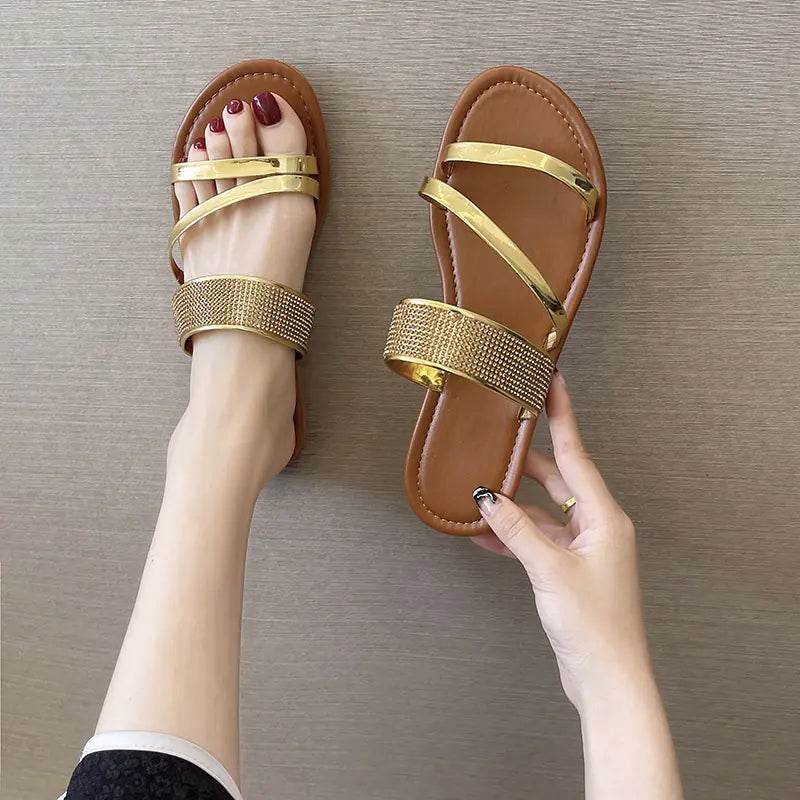 Women's Summer Fashion Flat Slippers and Beach Sandals - Solstik