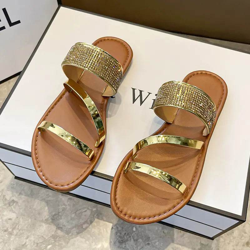 Women's Summer Fashion Flat Slippers and Beach Sandals - Solstik