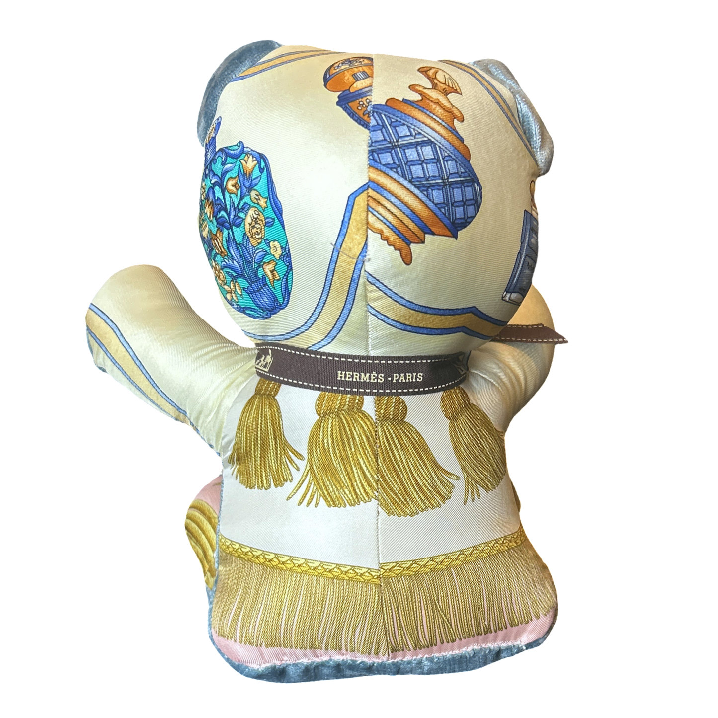 Qu’Importe le Flacon Vintage Silk Scarf Patchwork Teddy Bear - Solstik