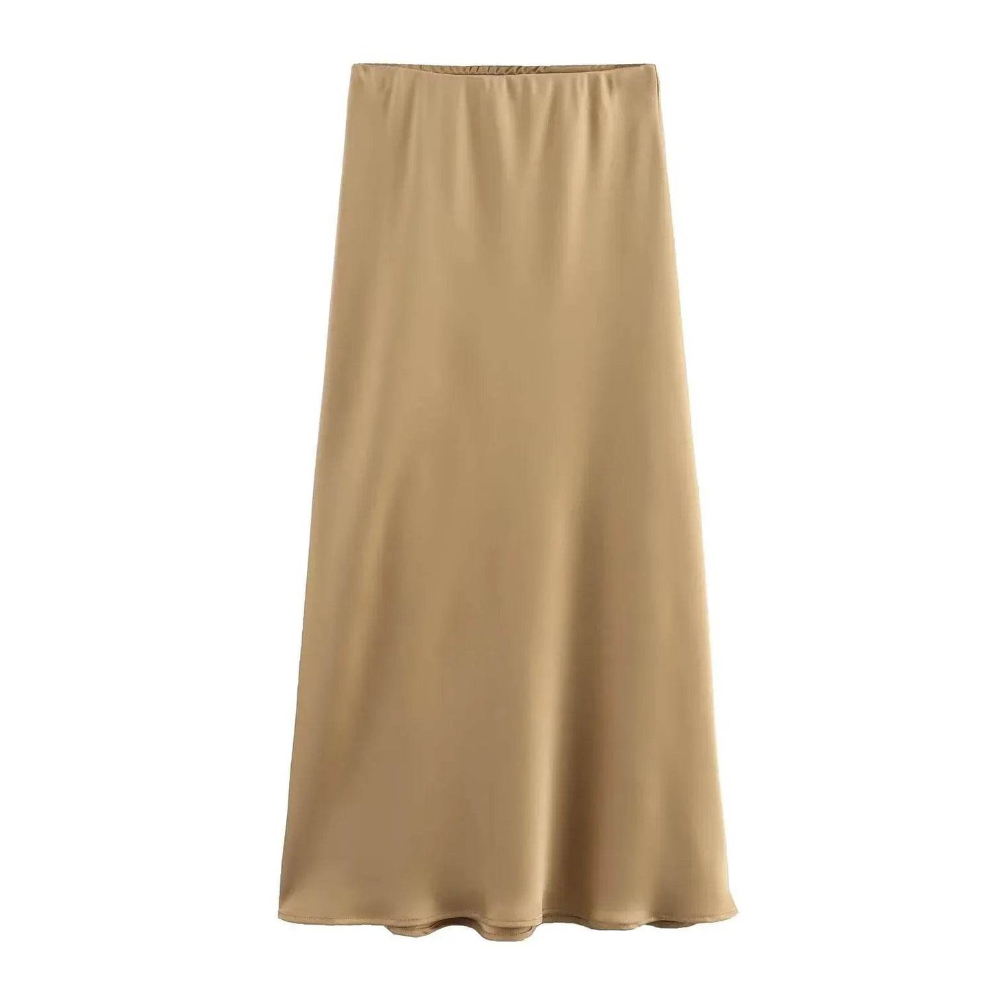 Ladies' Satin Midi Skirt - Solstik