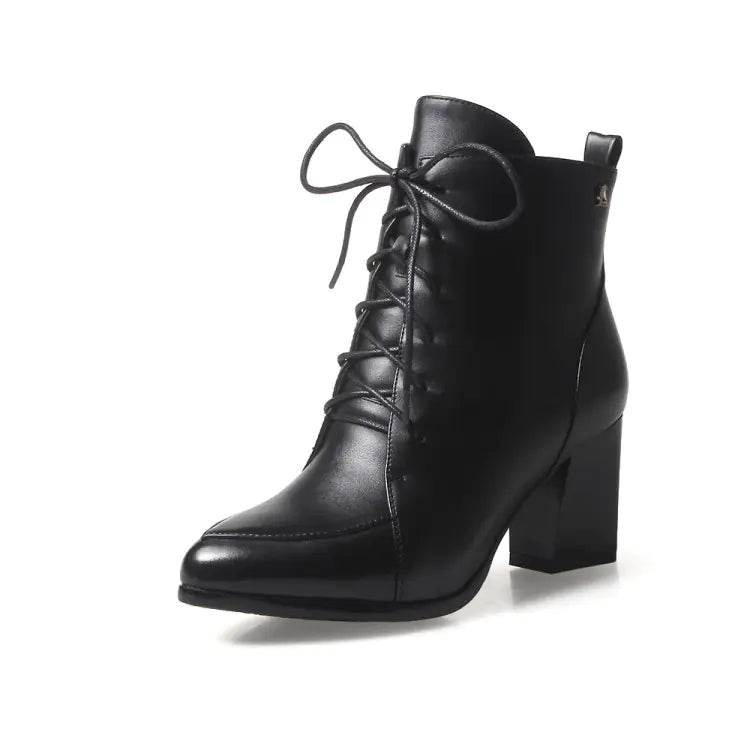 Chic Euro Pointed Ankle Heels - Solstik