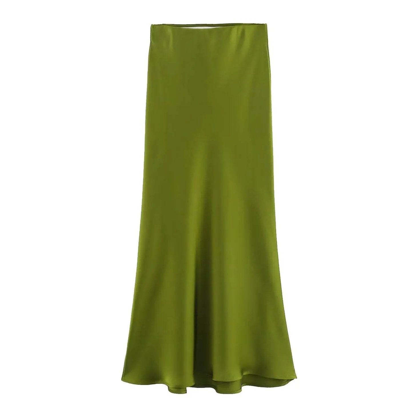 Ladies' Satin Midi Skirt - Solstik
