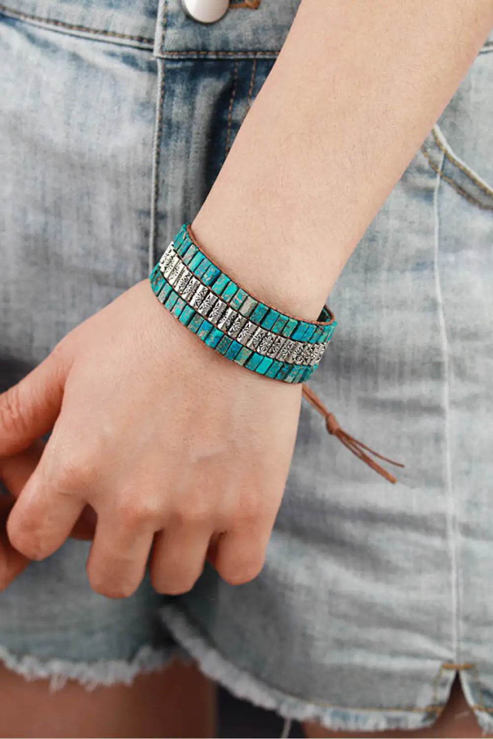 Artisan Crafted Triple Stone Bracelet - Solstik