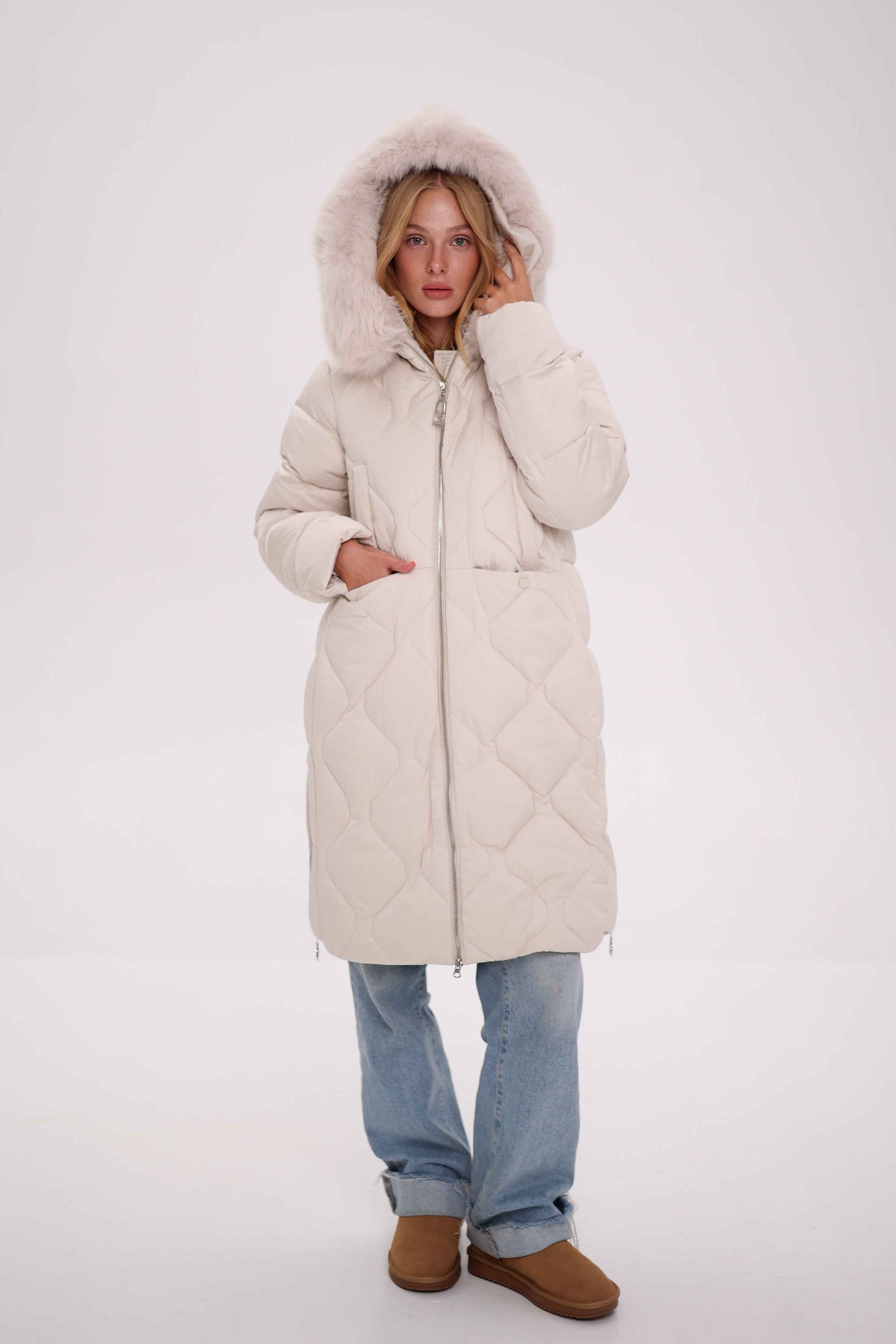 Genuine Polar Fox Thinsulate™ Insulation Coat