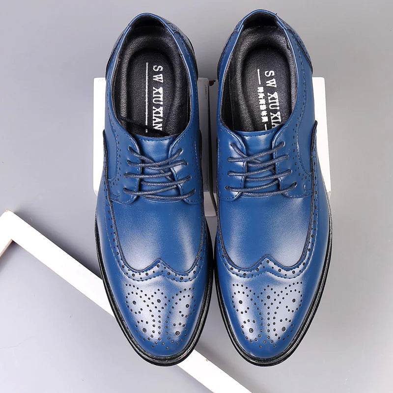 New Men's Business Brogue Shoes - Breathable Style - Solstik