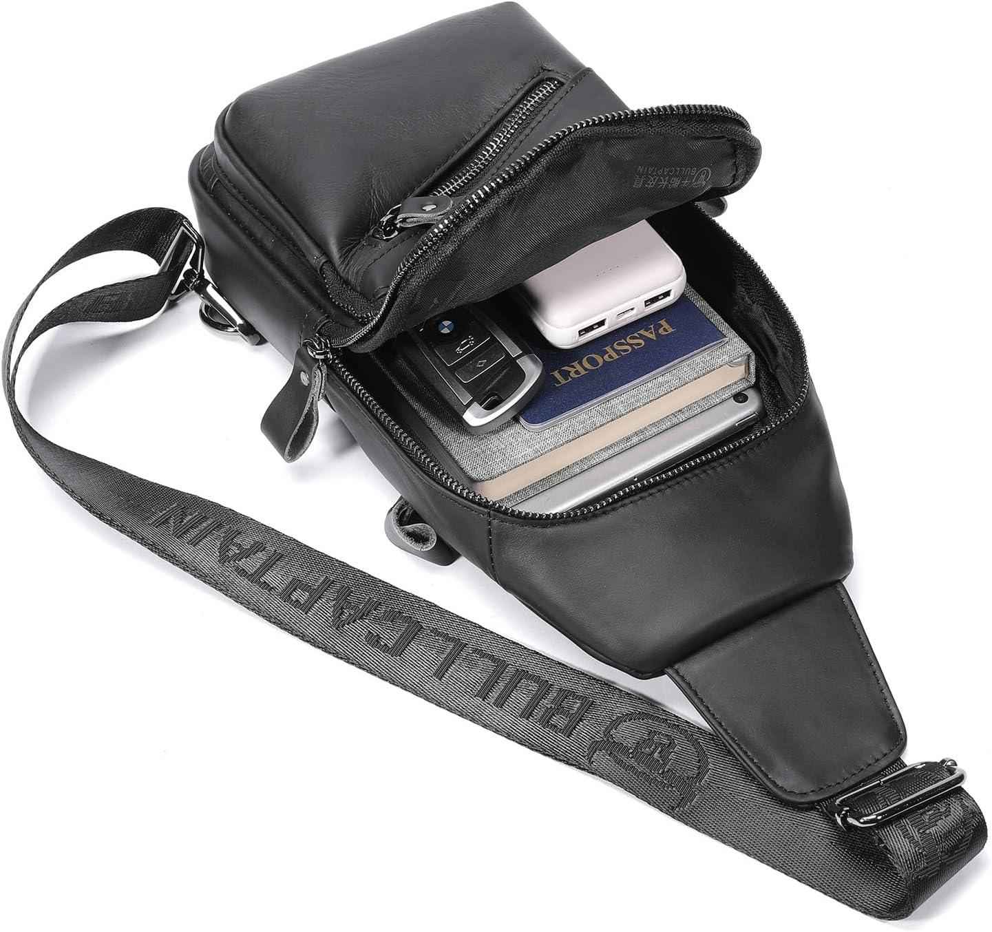 FR Fashion Co. Men's Executive Leather Sling Bag