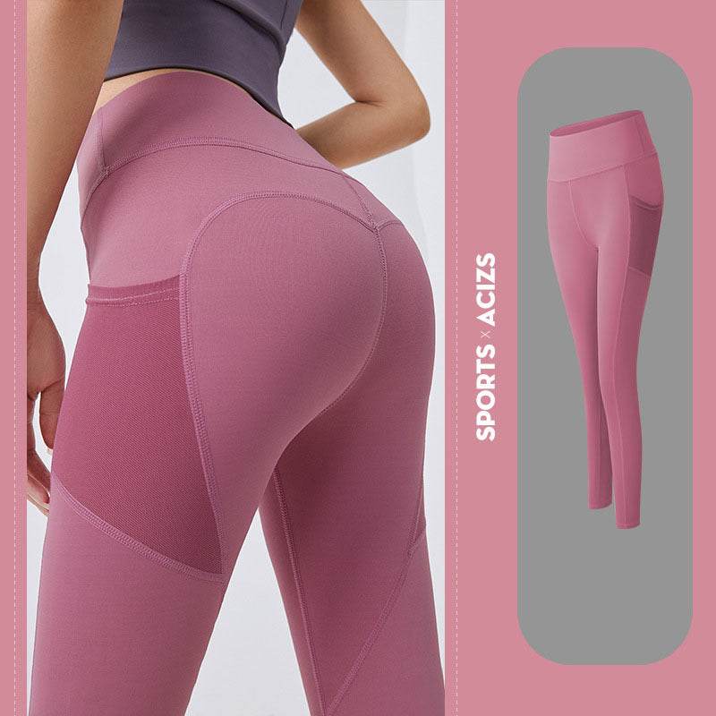 Women's High- Waisted Yoga Pants With Pockets and Tummy Control - Solstik