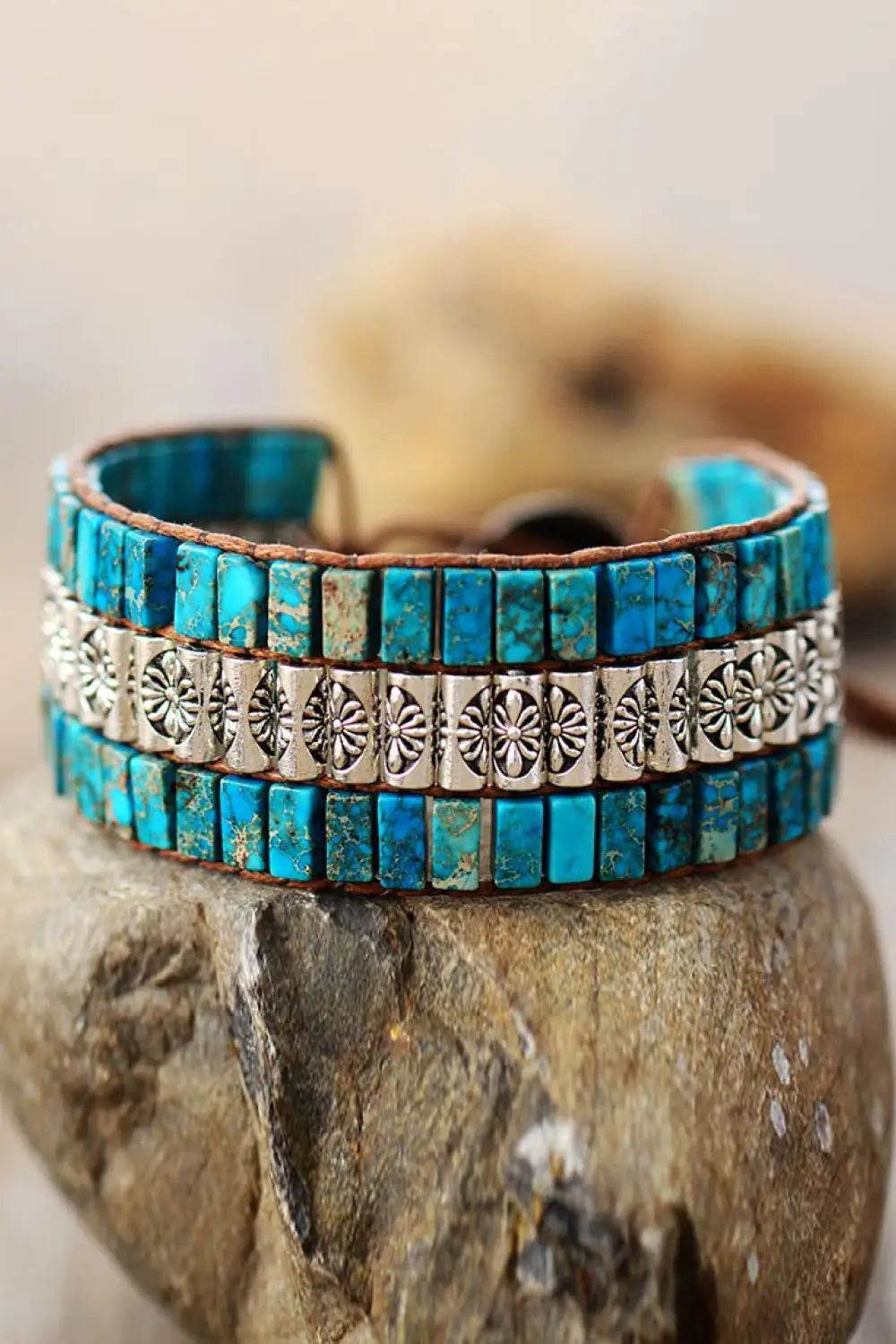Artisan Crafted Triple Stone Bracelet - Solstik