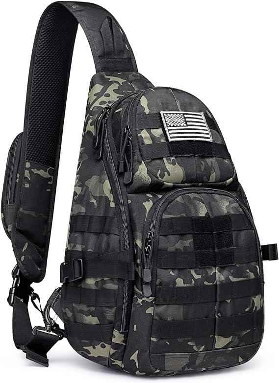 FR Fashion Co. 25L MOLLE Tactical Crossbody Sling Bag