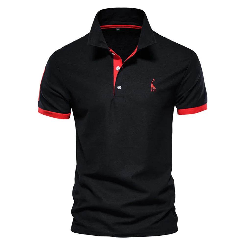Giraffe Embroidered Polo Shirt - Solstik