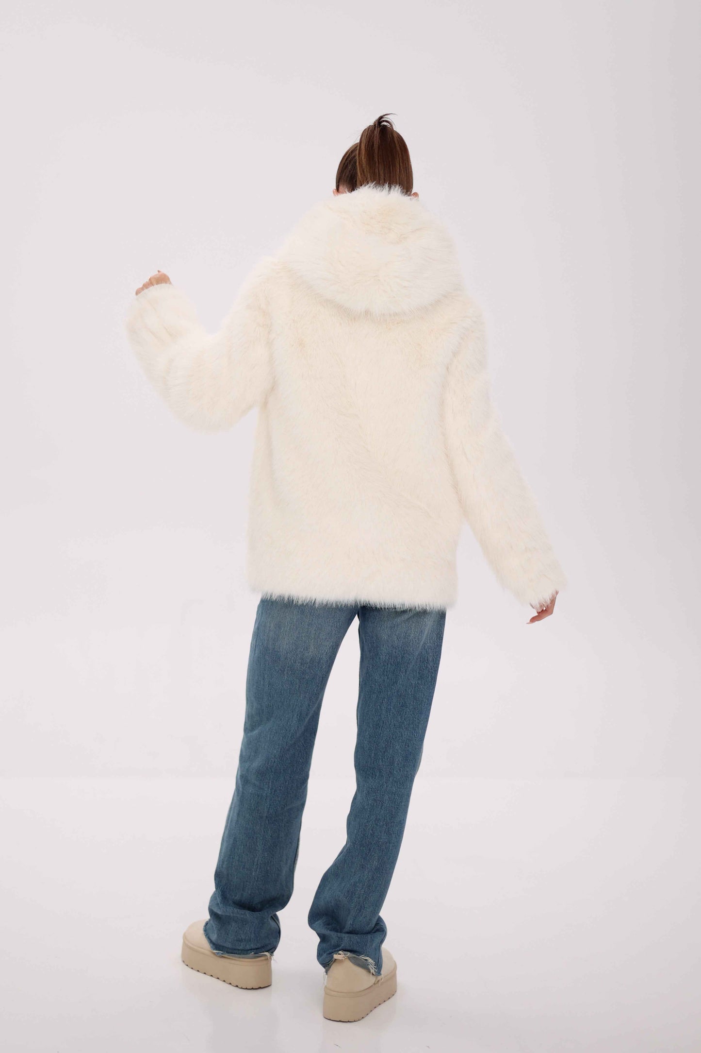 ⇆ Reversible Hooded Wool Blend Jacket