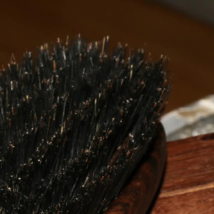 Ebony Wood Boar Bristle Massage Hair Brush Gift Set - Solstik #