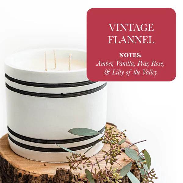 Luxury Large Striped Stone Designer Candle - Solstik #