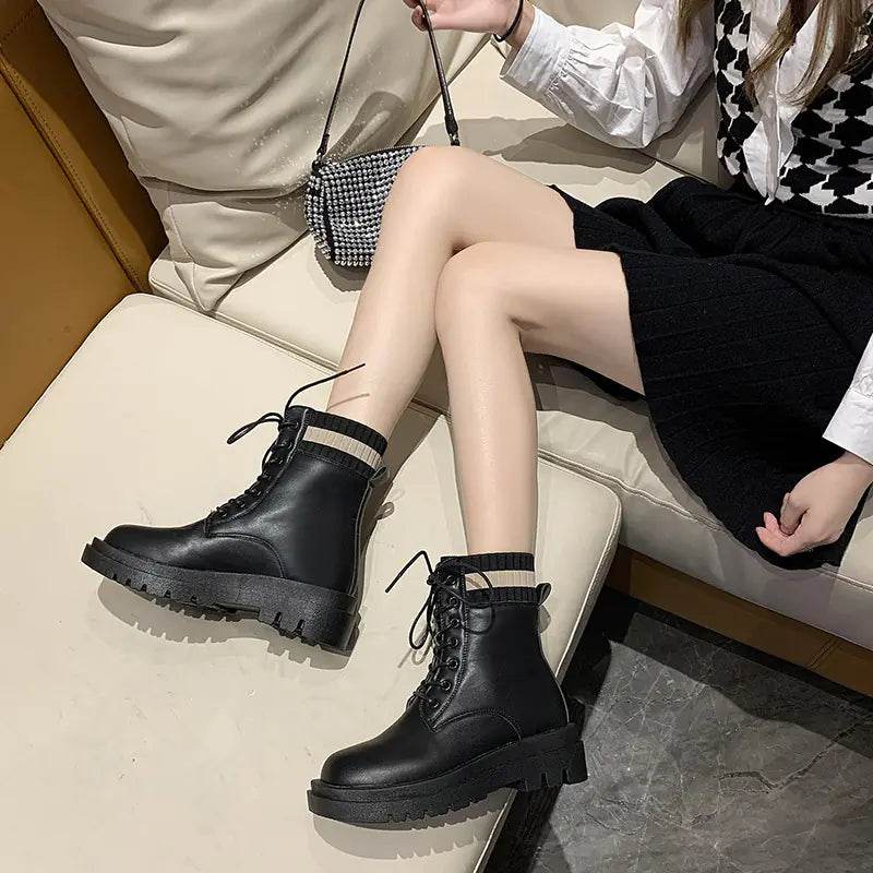 Chic Fall 2020 Martin Boots with Chunky Sole - Solstik