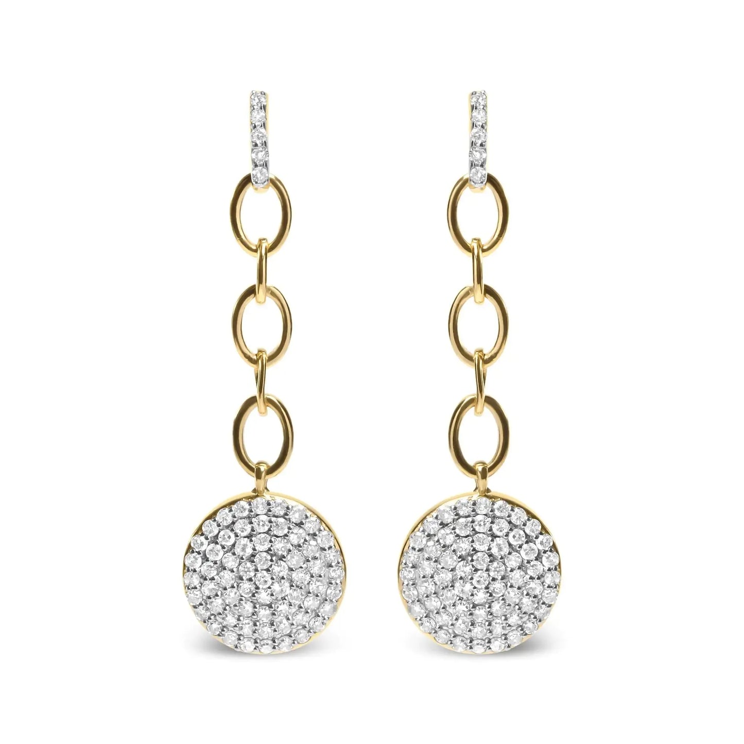 18K Gold Plated Silver Diamond Cluster Earrings - Solstik