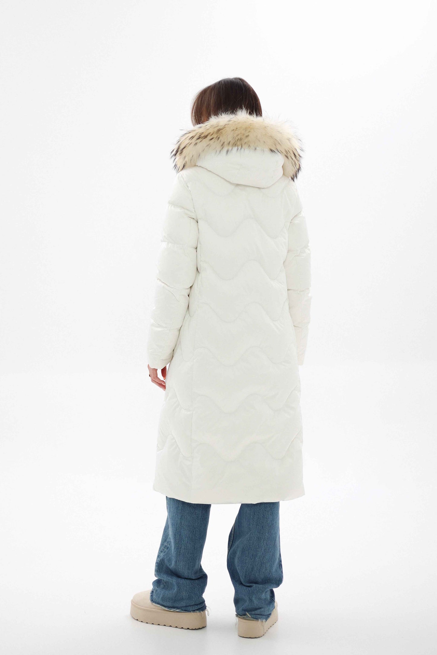 Genuine Fur Trim Down Fill Coat