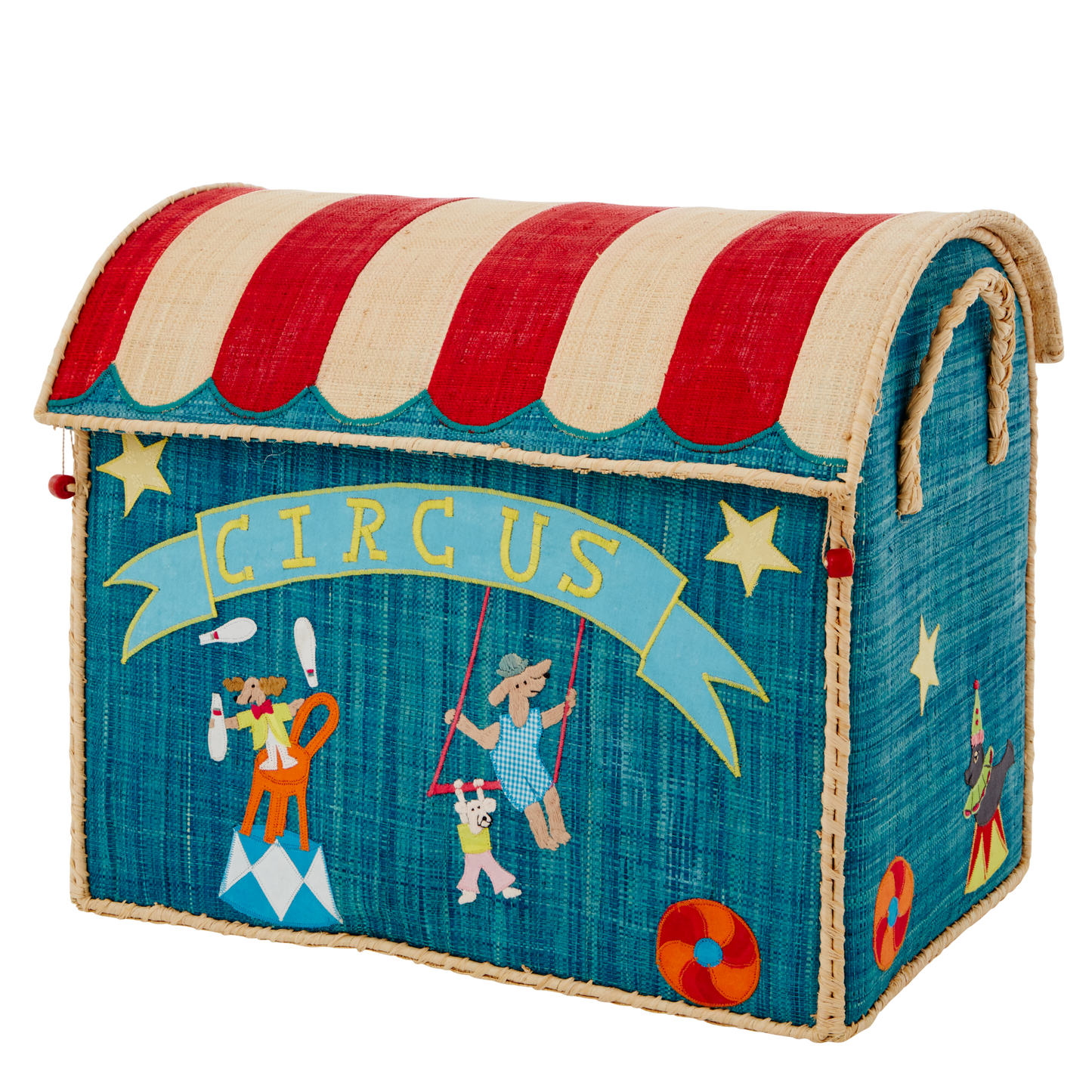 Raffia Storage House - Circus theme Set of 3