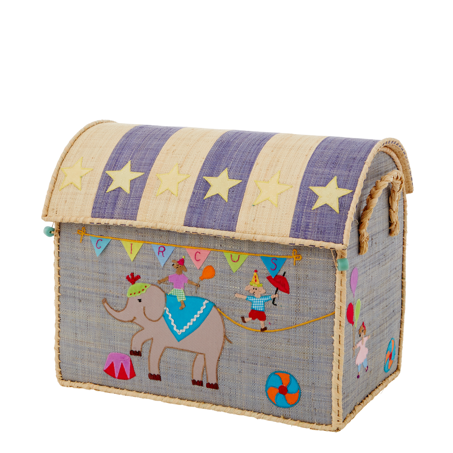 Raffia Storage House - Circus theme Set of 3
