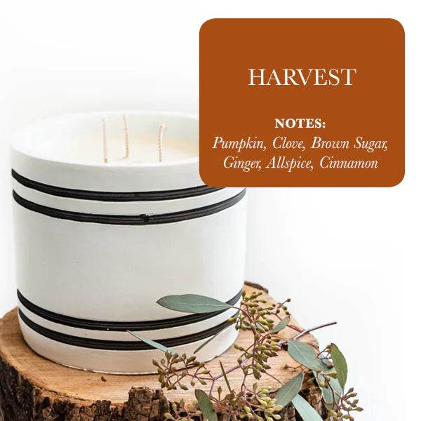 Luxury Large Striped Stone Designer Candle - Solstik #