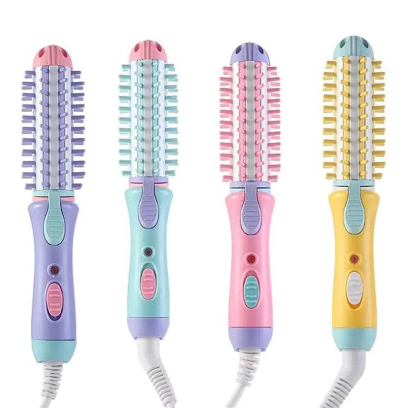 2 in 1 Mini Ceramic Curling Iron Brush - Solstik #