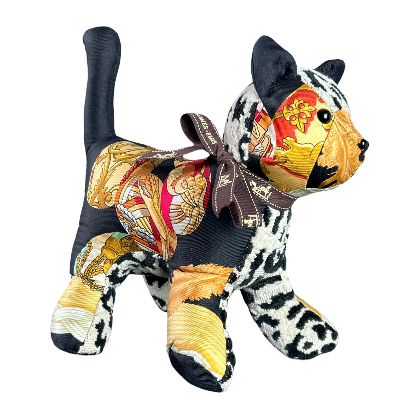 Couvée d’Hermès Vintage Silk Scarf Patchwork Kitten - Solstik