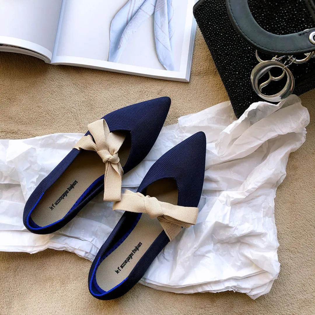 Flat Casual Boat Shoes with Bow Mary Jane Style - Solstik