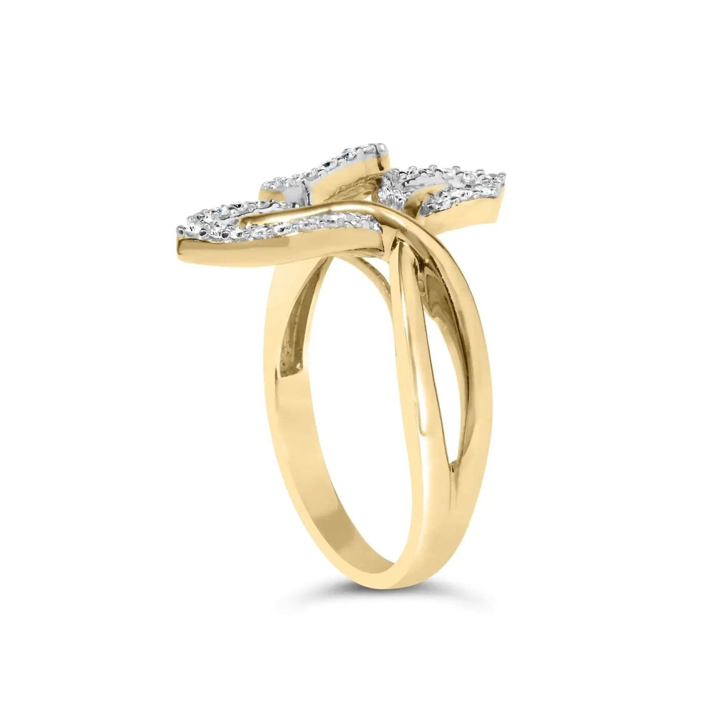 GoldLeaf Diamond Glory Ring - Solstik