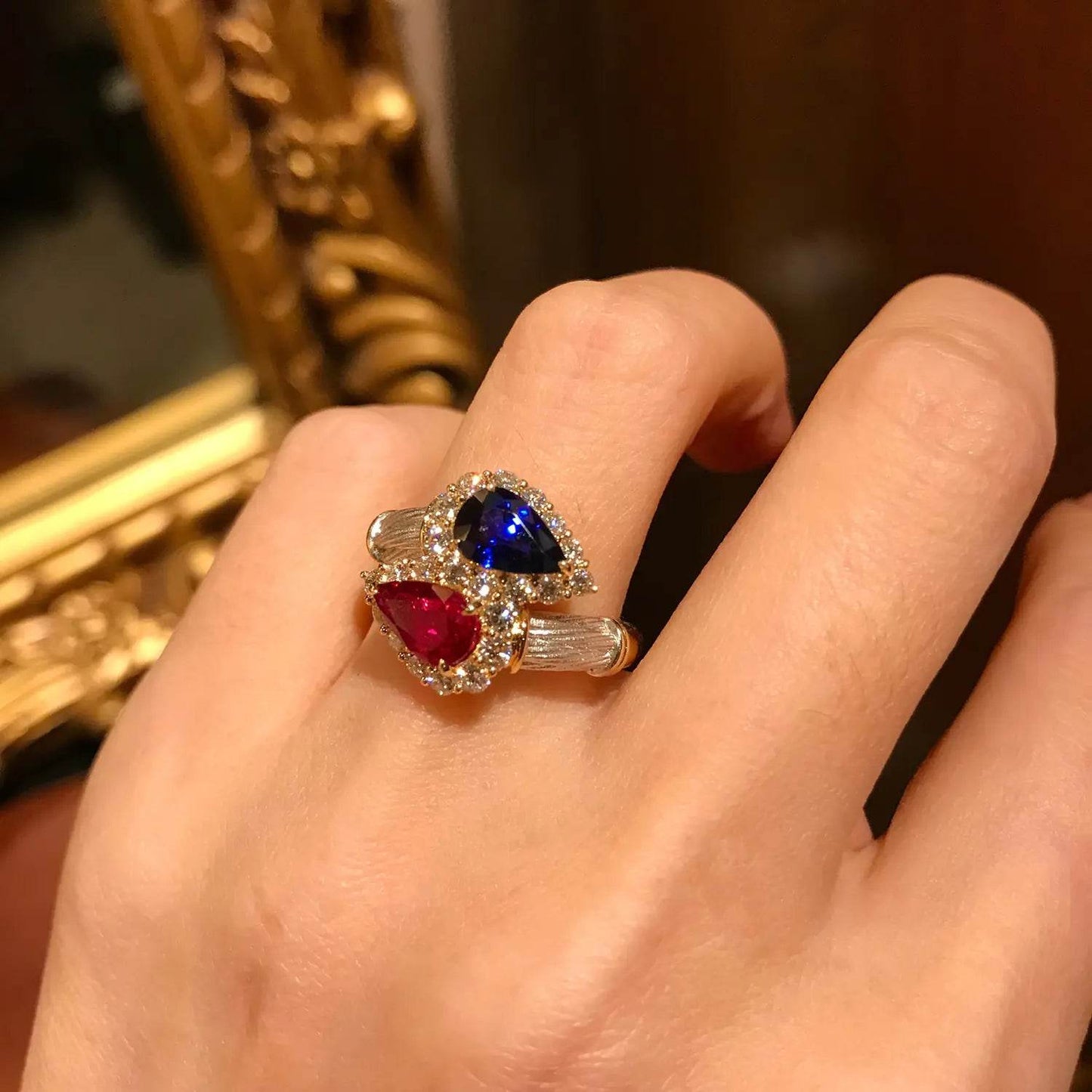 Vintage Two-tone Brushed Ring - Solstik