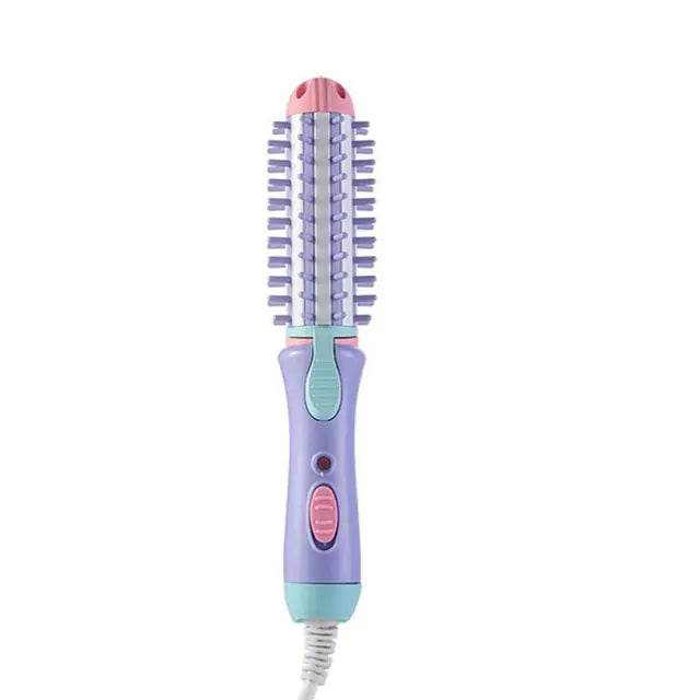 2 in 1 Mini Ceramic Curling Iron Brush - Solstik #