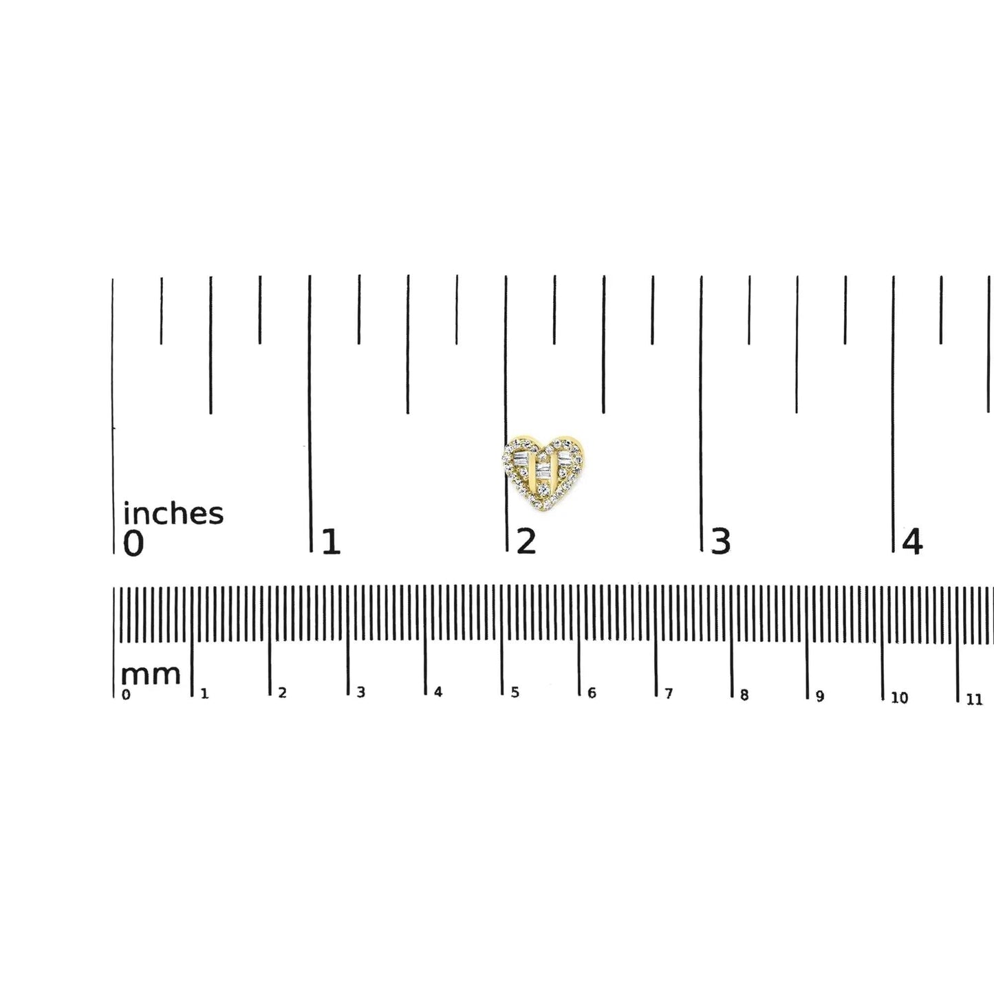 .925 Silver Heart Diamond Studs 1/2 Cttw (I-J, SI2-I1) - Solstik