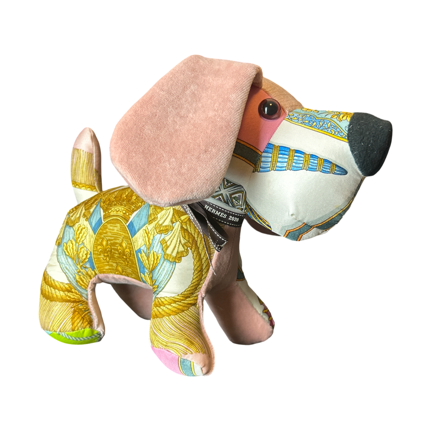 Poste et Cavalerie Vintage Silk Scarf Patchwork Puppy - Solstik