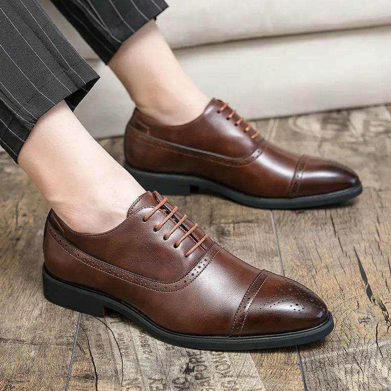 Men's Elegant Business Casual Leather Shoes - Solstik
