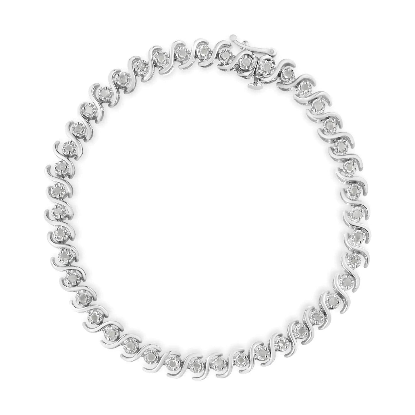 Sterling Silver 1ct Diamond Tennis Bracelet - Solstik