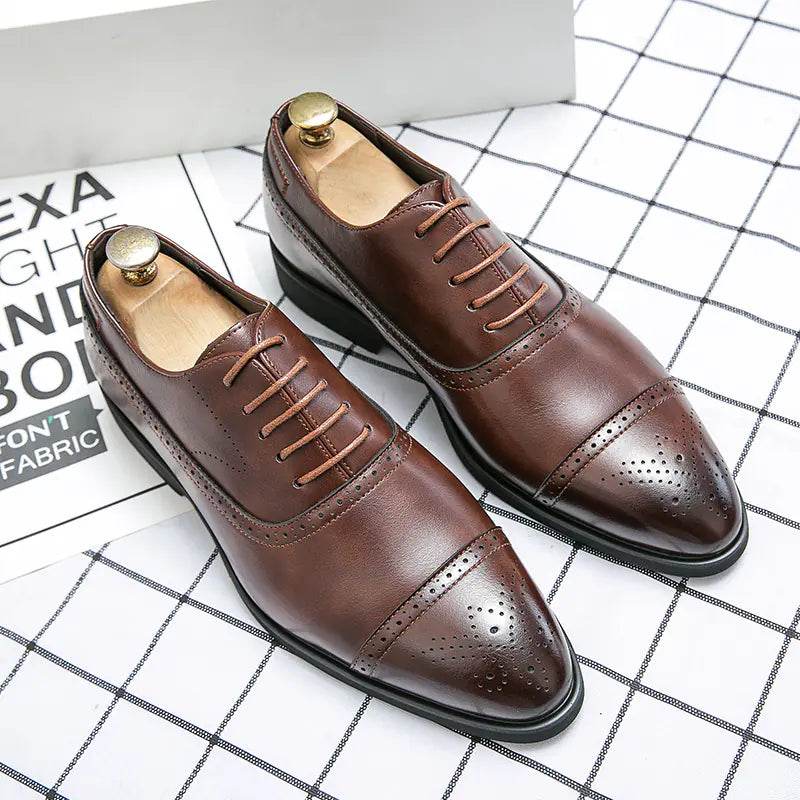 Men's Elegant Business Casual Leather Shoes - Solstik
