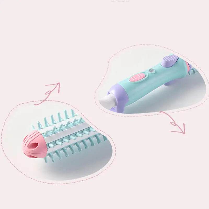 2 in 1 Mini Ceramic Curling Iron Brush - Solstik #