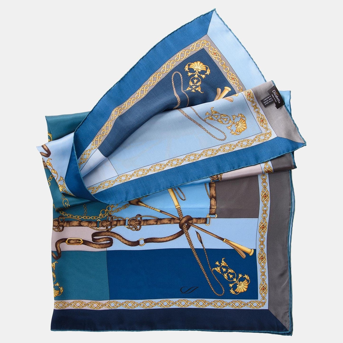 Gabriella - Silk Foulard - Azure - Solstik