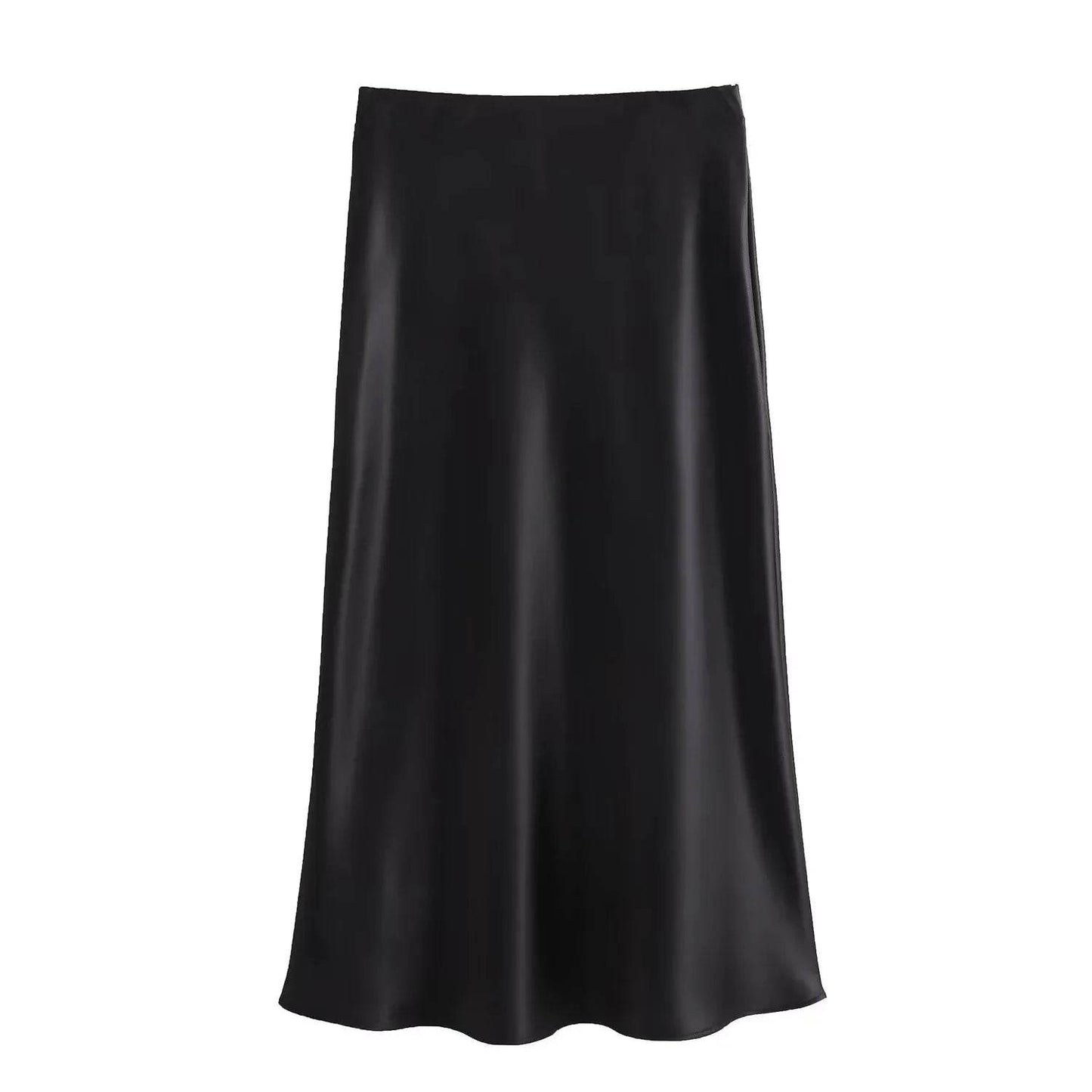 Ladies' Satin Midi Skirt - Solstik