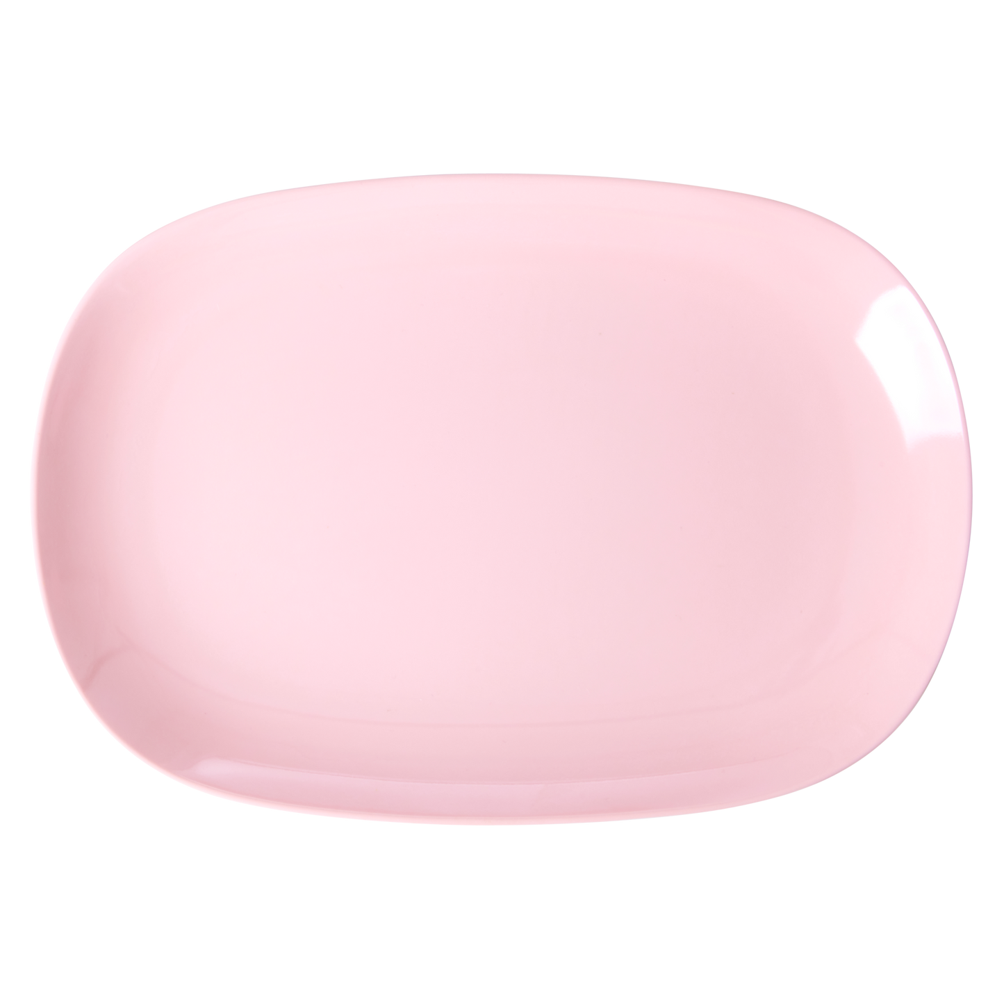 Large Melamine Rectangular Plate - Soft Pink