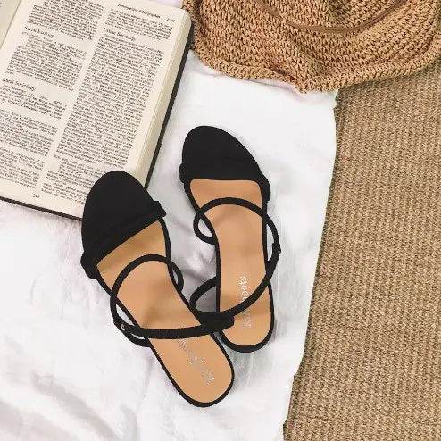 Chic Strap Squared Heel Sandals - Solstik