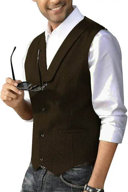 Men's Cashmere Blend Business Vest - Solstik