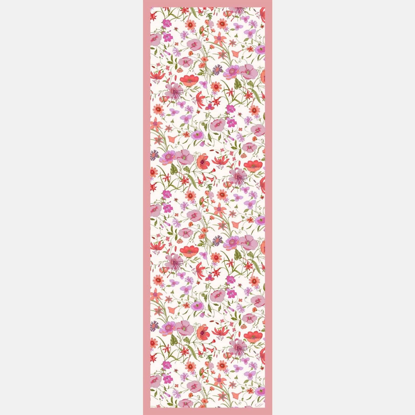 Primavera - Long Silk Scarf - Pink - Solstik