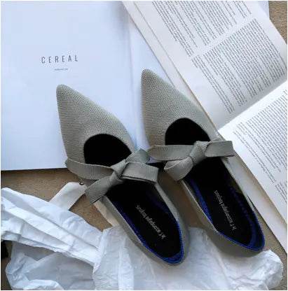 Flat Casual Boat Shoes with Bow Mary Jane Style - Solstik