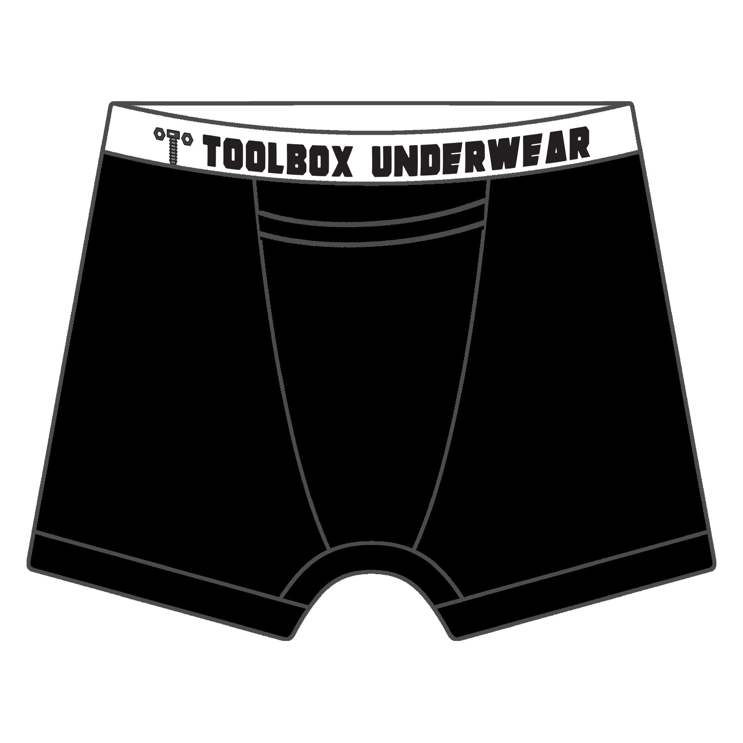 Toolbox Underwear - The Classic Solid Briefs - Black