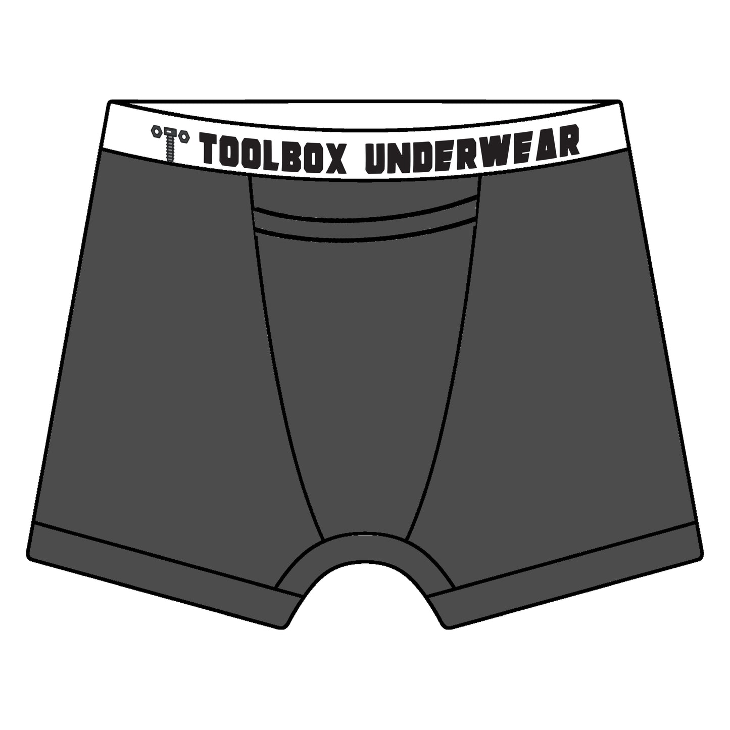 Toolbox Underwear - The Classic Solid Briefs - Grey