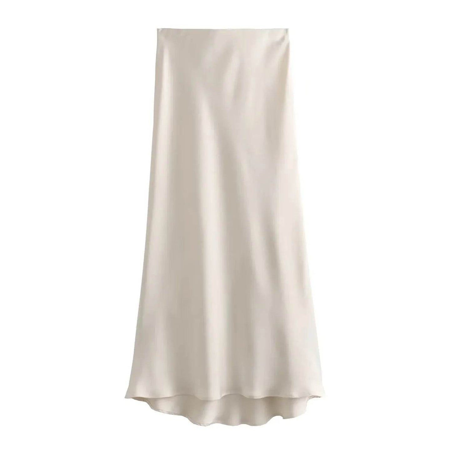 Ladies' Satin Midi Skirt - Solstik