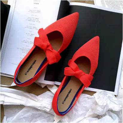 Flat Casual Boat Shoes with Bow Mary Jane Style - Solstik