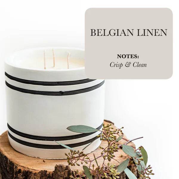 Luxury Large Striped Stone Designer Candle - Solstik