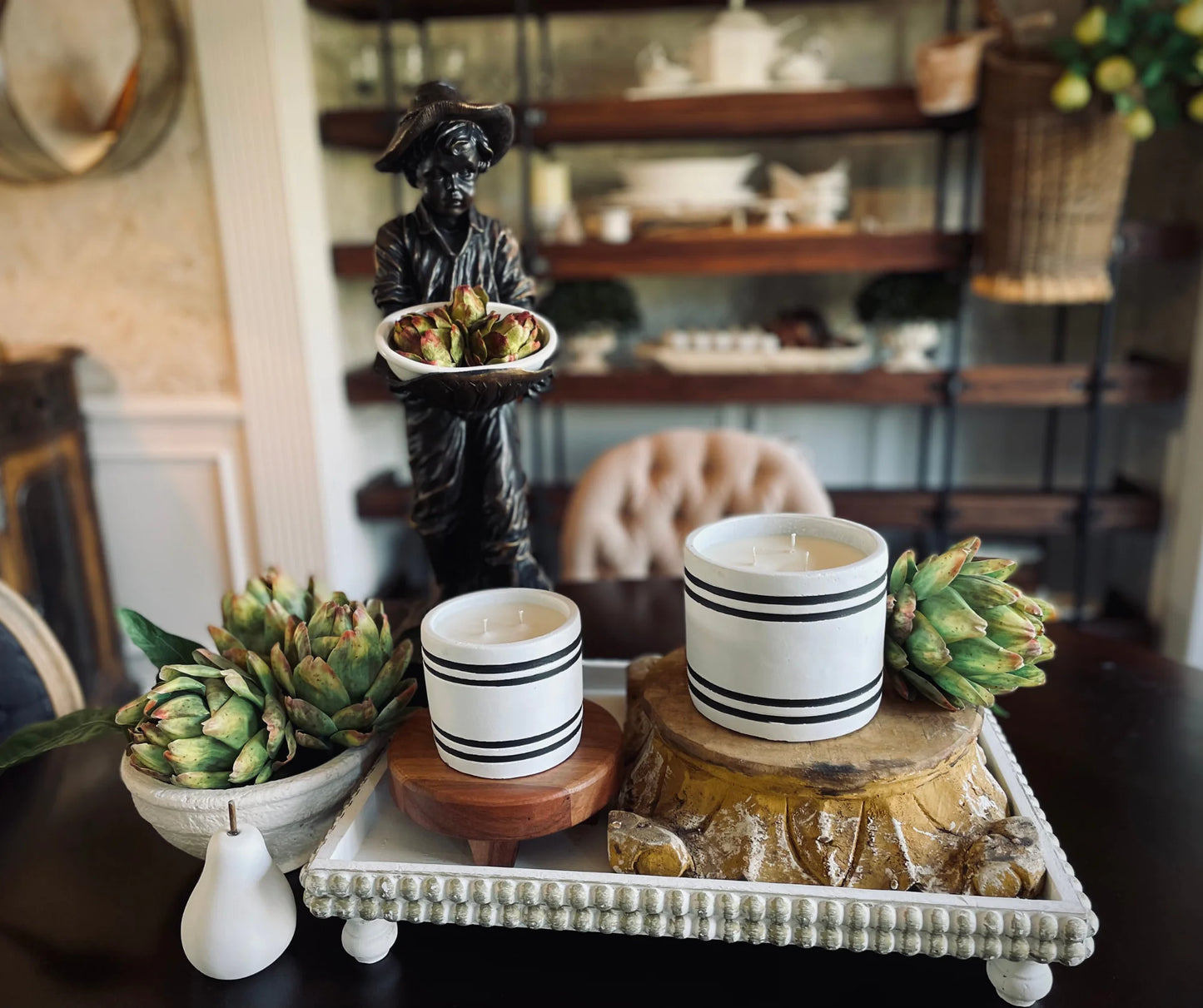 TLC Candle Co."Magnolia" 2lb Home Decor, Hand Poured Concrete Candle, Scented Natural Soy Wax and Essential Oil Blended Fragrances 60 Hour Burn Time, Made in the USA - Solstik #