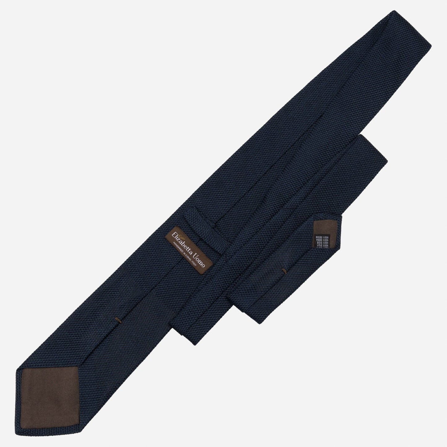 Cavour - Dark Navy Silk Grenadine Tie - Solstik